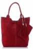 Kožené kabelka shopper bag Genuine Leather bordová 801